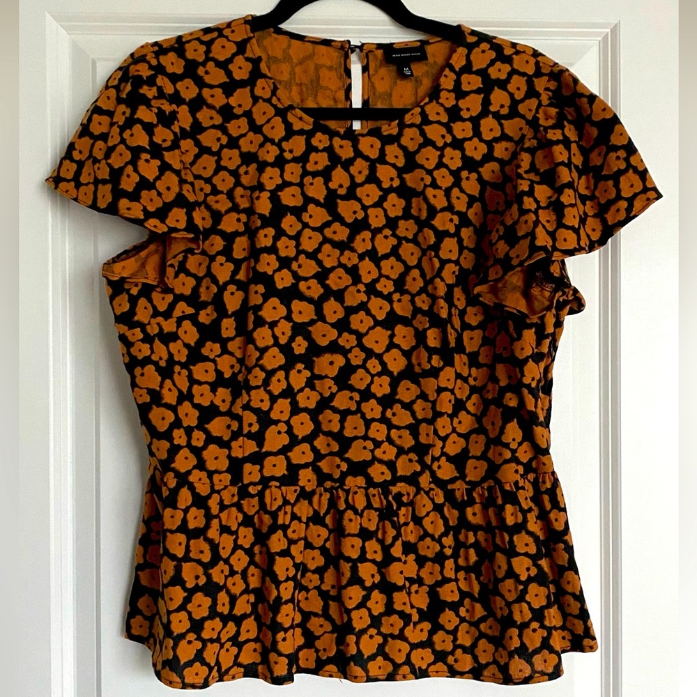Fall zip side blouse